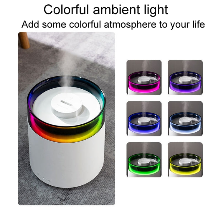 H10 Home Portable Office Aromatherapy Diffuser Running Horse Night Light Large Fog Humidifier(Black)