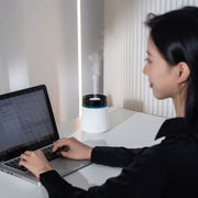 H10 Home Portable Office Aromatherapy Diffuser Running Horse Night Light Large Fog Humidifier(Black)