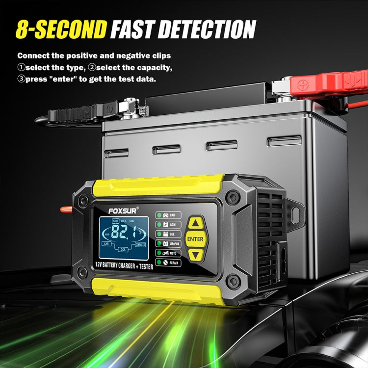 FOXSUR Cars Motorcycles 12V Lithium Cattery Charger With Battery Detection(AU Plug) - Battery Charger by FOXSUR | Online Shopping South Africa | PMC TechLife | Buy Now Pay Later Mobicred