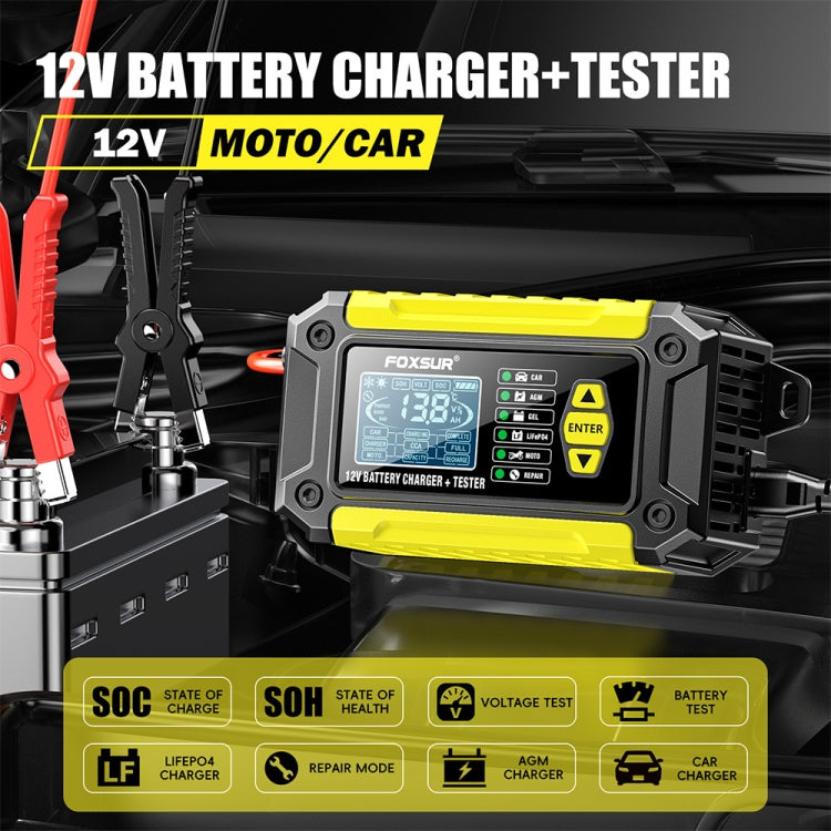 FOXSUR Cars Motorcycles 12V Lithium Cattery Charger With Battery Detection(AU Plug) - Battery Charger by FOXSUR | Online Shopping South Africa | PMC TechLife | Buy Now Pay Later Mobicred