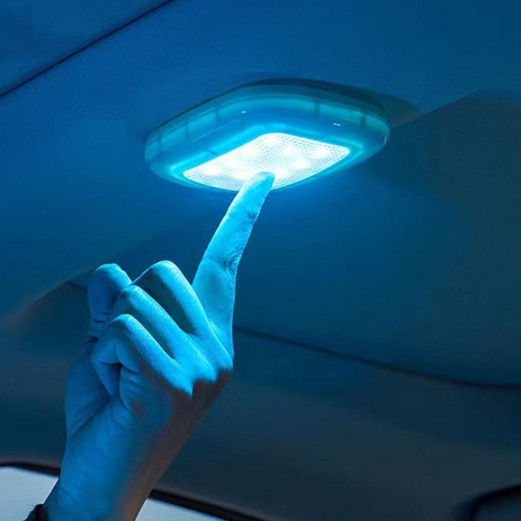 Car USB Charging Strong Magnetic Roof Reading LED Light(Grey)