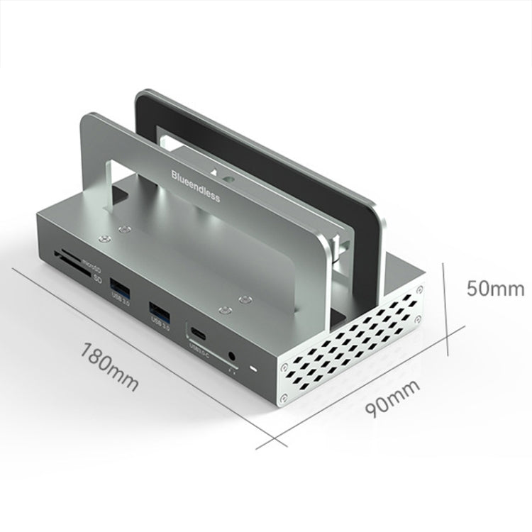 10-in -1 without LAN Blueendless 4K/60Hz Type-C Laptop Vertical Stand HUB Docking Station - free shipping - PMC Jewellery - Order now!