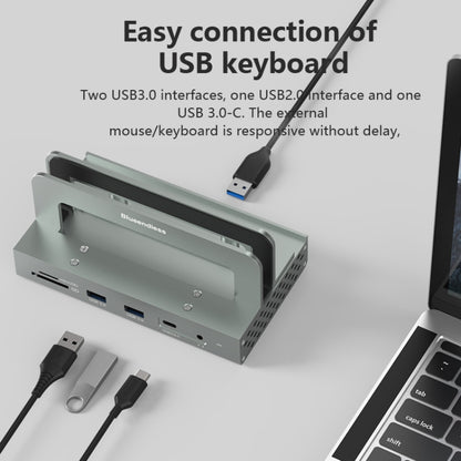 10-in -1 without LAN Blueendless 4K/60Hz Type-C Laptop Vertical Stand HUB Docking Station - free shipping - PMC Jewellery - Order now!