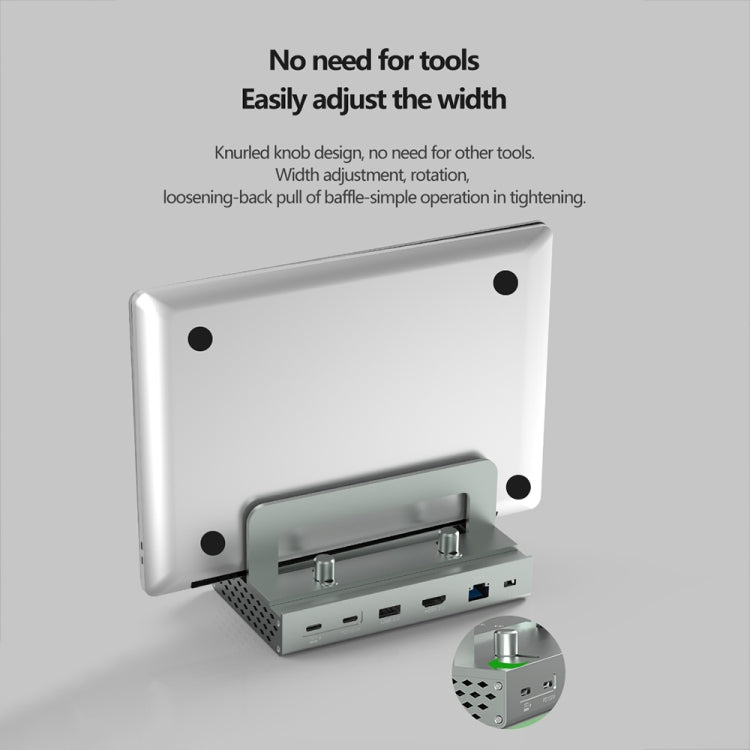 10-in -1 without LAN Blueendless 4K/60Hz Type-C Laptop Vertical Stand HUB Docking Station - free shipping - PMC Jewellery - Order now!