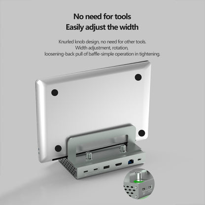10-in -1 without LAN Blueendless 4K/60Hz Type-C Laptop Vertical Stand HUB Docking Station - free shipping - PMC Jewellery - Order now!