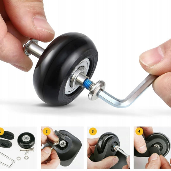 50mm x 18mm Luggage Suitcase Replacement Wheels Low Noise Spinner Wheels