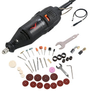 VICOVER Small Adjustable Speed Electrical Grinder Set Jade Carving Pen Polishing Tool EU Plug, Model: 40pcs Parts+Soft Shaft