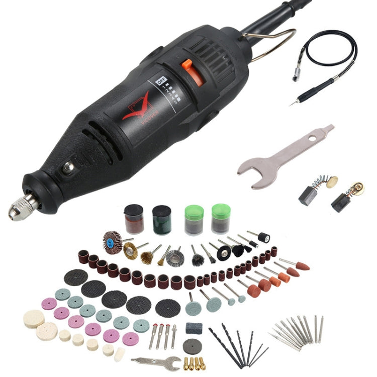 VICOVER Small Adjustable Speed Electrical Grinder Set Jade Carving Pen Polishing Tool EU Plug, Model: 147pcs Parts+Soft Shaft - free shipping - PMC Jewellery - Order now!