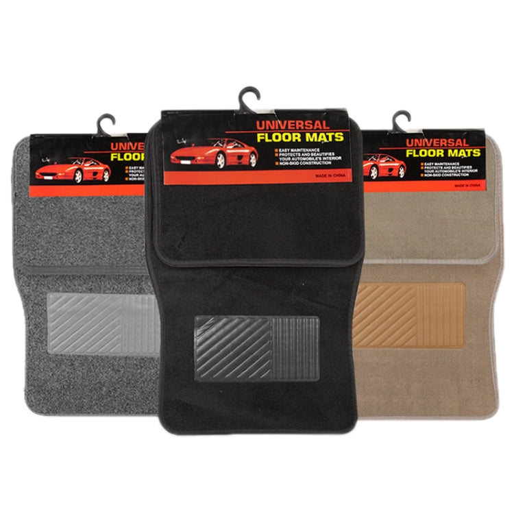 4pcs /Set Universal Car Foot Mats PVC Flocking Pads(Black) - Floor Mats by PMC TechLife | Online Shopping South Africa | PMC TechLife | Buy Now Pay Later Mobicred