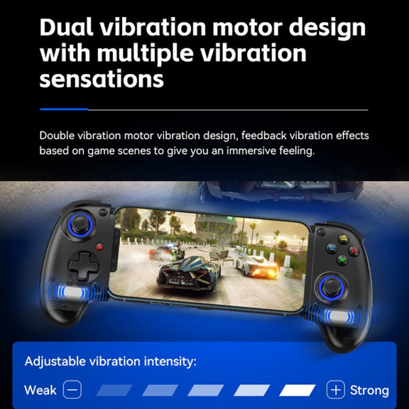 BSP-D10S Wireless Stretch Game Controller With Heat Dissipation Fan for Switch / Android / IOS / PC / PS3 / PS4(Pink)
