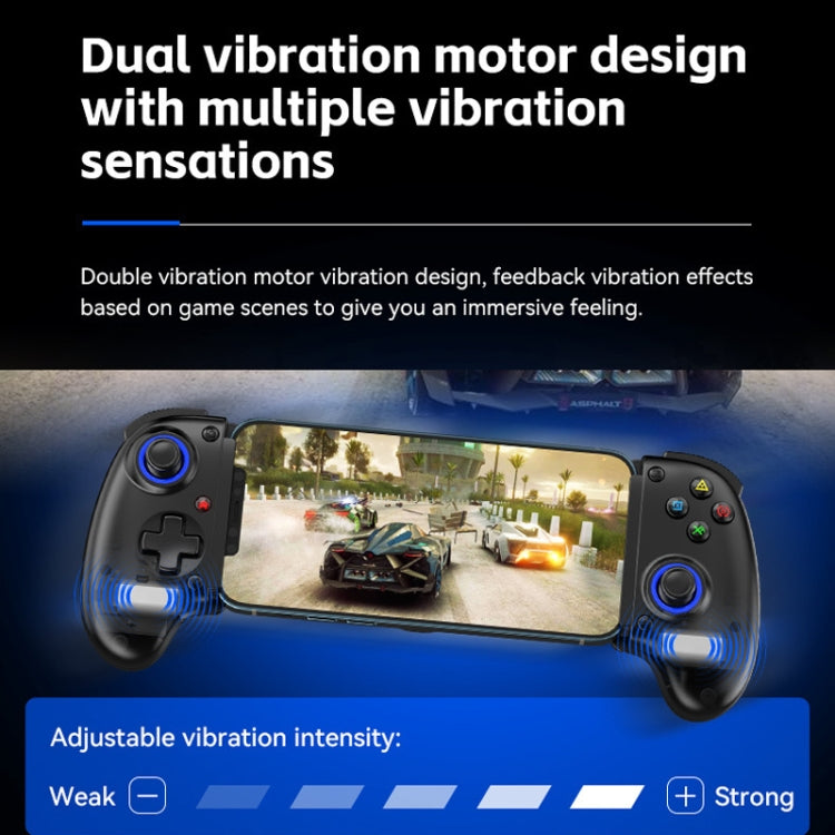 BSP-D10S Wireless Stretch Game Controller With Heat Dissipation Fan for Switch / Android / IOS / PC / PS3 / PS4(White)