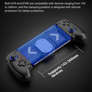 BSP-D10S Wireless Stretch Game Controller With Heat Dissipation Fan for Switch / Android / IOS / PC / PS3 / PS4(Black)