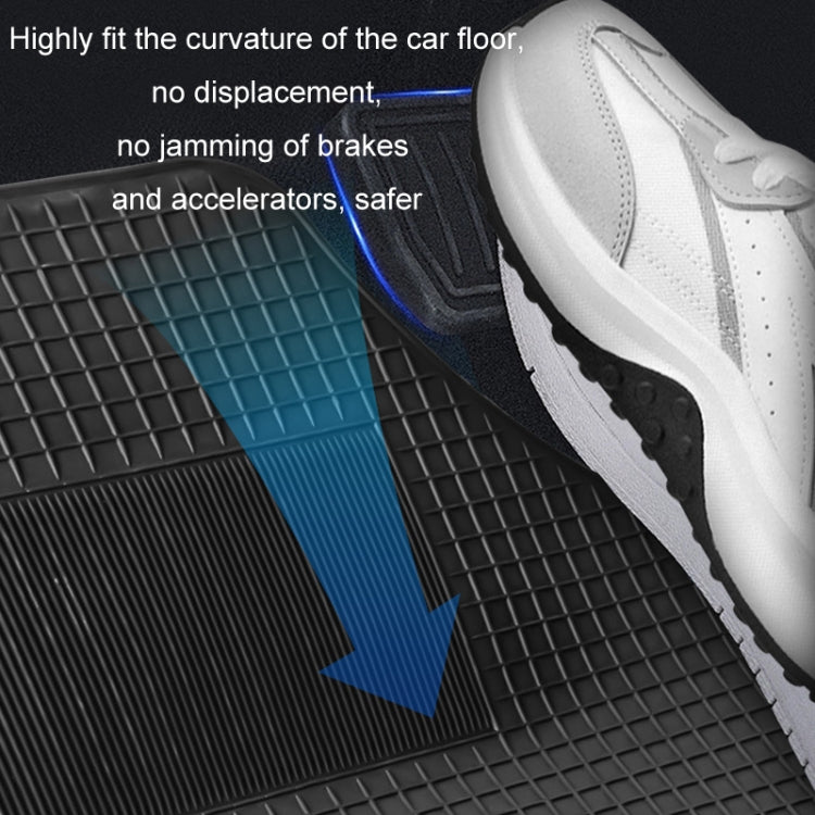 4pcs/Set Car PVC Anti-slip Waterproof Durable Floor Mats(Square) - Floor Mats by PMC TechLife | Online Shopping South Africa | PMC TechLife | Buy Now Pay Later Mobicred