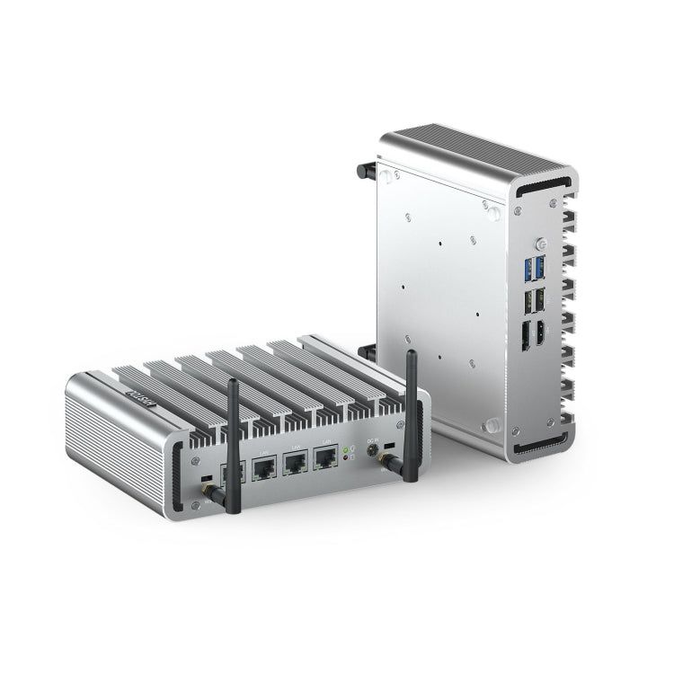 HYSTOU P09B-J4125-4L 8GB DDR4+128GB SSD Industrial Computer Soft Route From 2.5G Multi -Network HTPC Server Mini Console(With EU Adapter) - free shipping - PMc TechLife - Order now!