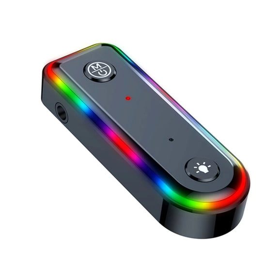 Q3 2-in-1 RGB Light Bluetooth Audio Receiver Launcher Car Audio Adapter