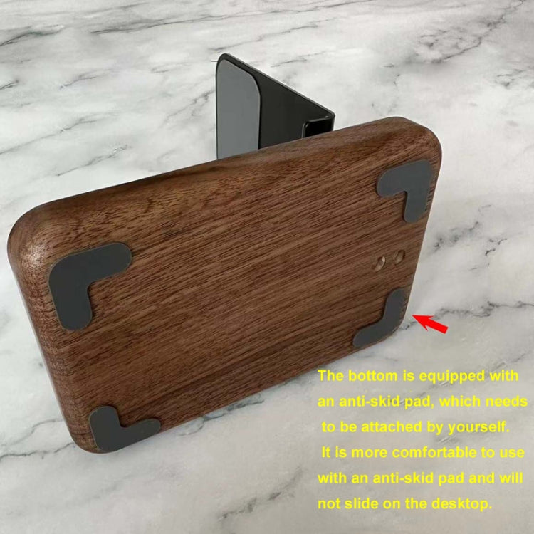 Walnut Desktop Mobile Phone Stand Lifting Folding Tablet Holder with Tray Base - free shipping - PMC Jewellery - Order now!
