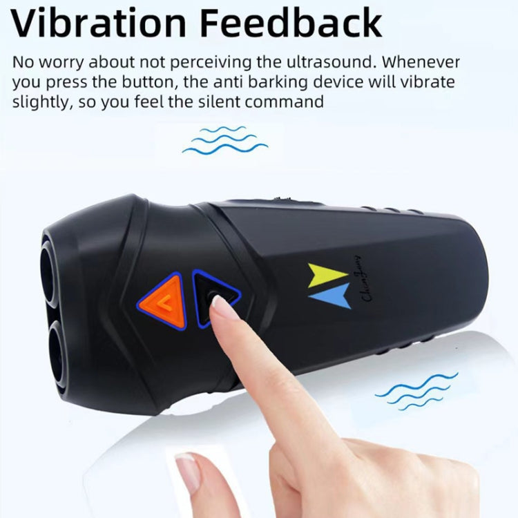 Chanfong Ultrasonic Handheld Dog Repeller Portable Dual Probe High Power Stop Barker(Black) - free shipping - PMC Jewellery - Order now!