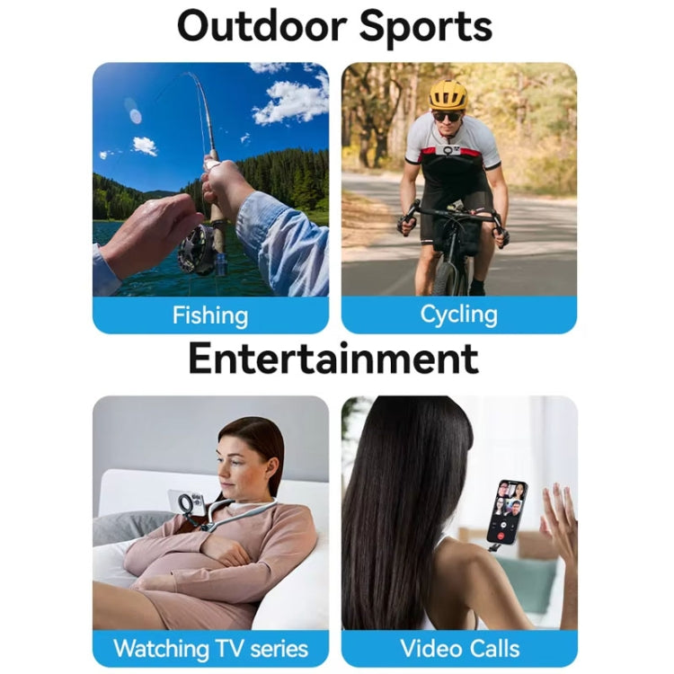 TELESIN MNM-002 Magsafe Magnetic Suction Mobile Phone Hanging Neck POV Viewing Angle Lazy Stand(Sky Blue) - free shipping - PMC TechLife - Order now!