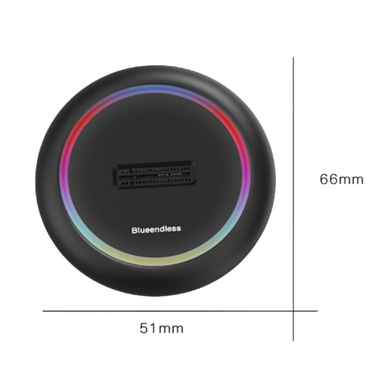Blueendless SD03C M.2 NVMe / NGFF Dual-Protocol SSD Base With RGB Color Light, Spec: 2-in-1