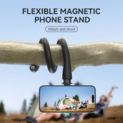 TELESIN P3-FM-01 Flexible Magnetic Fast Disassembly Magsafe Mobile Phone Bracket Sports Camera Entangled Fixed Holder(Black)