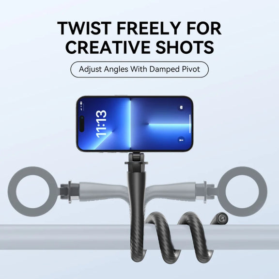 TELESIN P3-FM-01 Flexible Magnetic Fast Disassembly Magsafe Mobile Phone Bracket Sports Camera Entangled Fixed Holder(Blue)