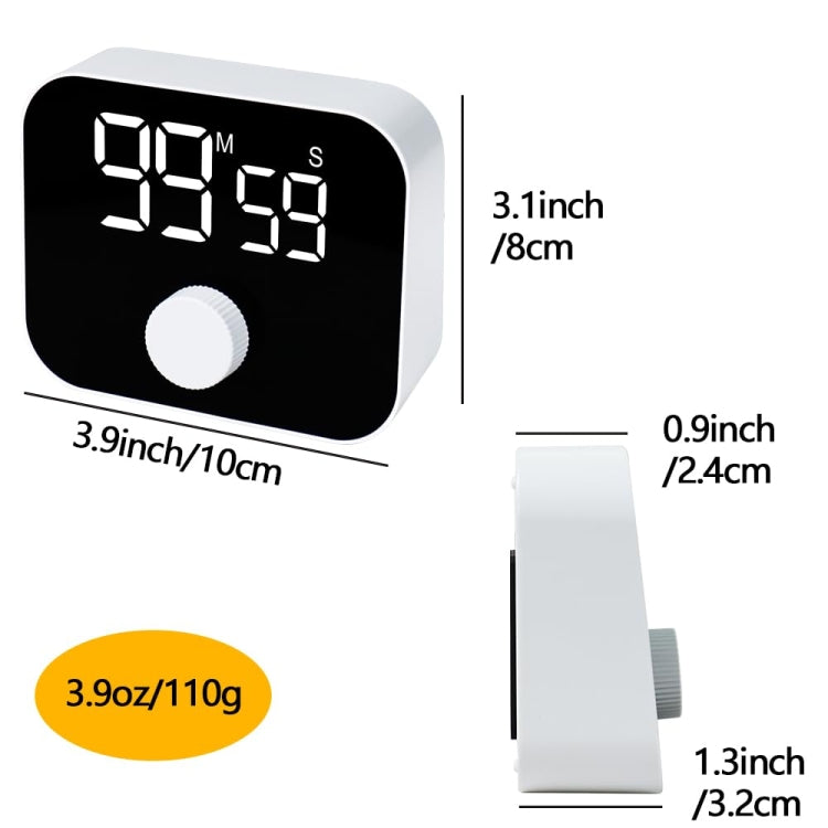 YS LED Rotating Timer IlSent Kitchen Time Manager(White) - free shipping - PMC Jewellery - Order now!