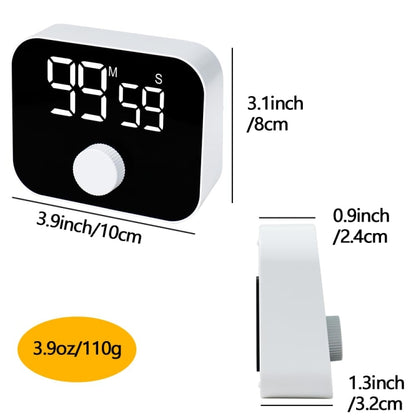 YS LED Rotating Timer IlSent Kitchen Time Manager(White) - free shipping - PMC Jewellery - Order now!