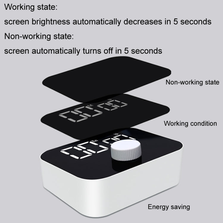 YS LED Rotating Timer IlSent Kitchen Time Manager(White) - free shipping - PMC Jewellery - Order now!