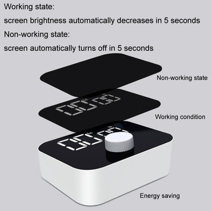 YS LED Rotating Timer IlSent Kitchen Time Manager(White) - free shipping - PMC Jewellery - Order now!