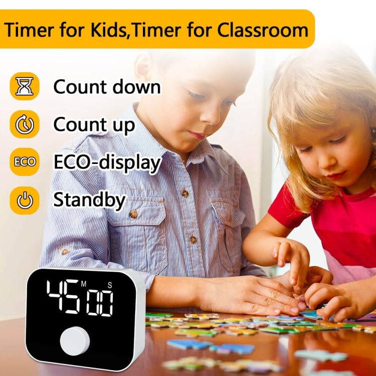 YS LED Rotating Timer IlSent Kitchen Time Manager(White) - free shipping - PMC Jewellery - Order now!