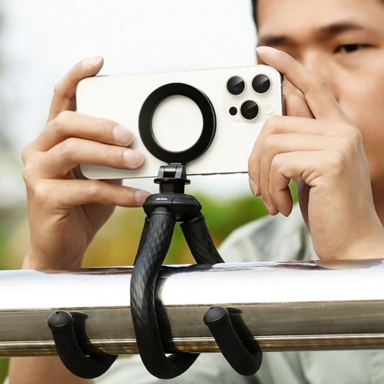 TELESIN P3-FM-02 Flexible Magnetic Suction Mobile Phone Tripod Magsafe Octopus Desktop Fixed Bracket - free shipping - PMC TechLife - Order now!