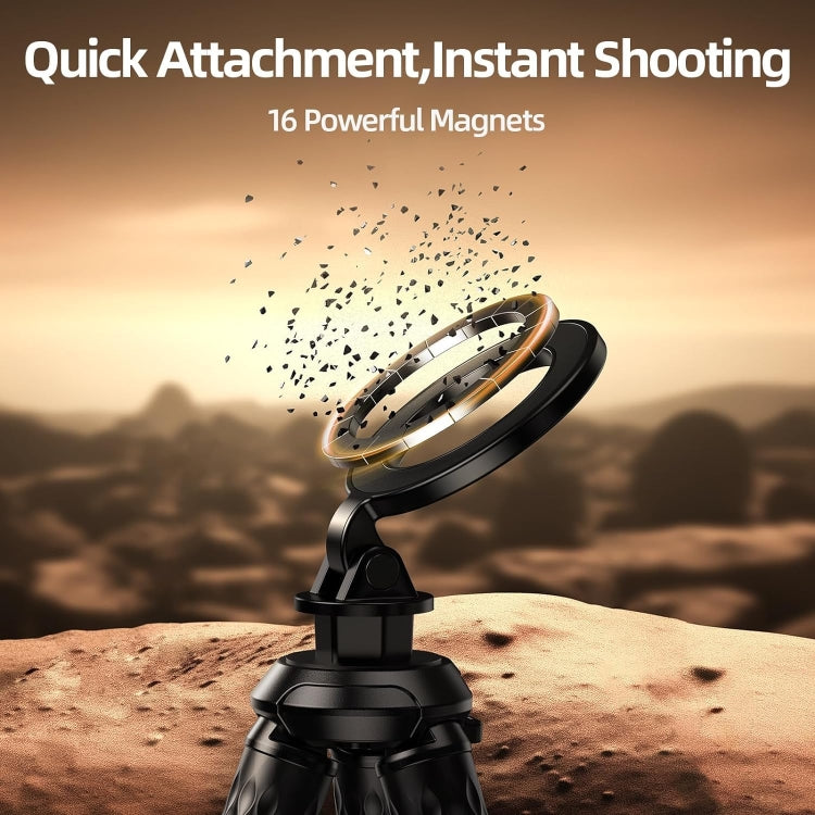 TELESIN P3-FM-02 Flexible Magnetic Suction Mobile Phone Tripod Magsafe Octopus Desktop Fixed Bracket - free shipping - PMC TechLife - Order now!