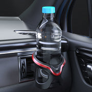 Car Cup Holder Air Conditioner Outlet Multifunctional Storage Rack, Color: Black Red LED Light