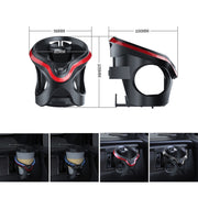 Car Cup Holder Air Conditioner Outlet Multifunctional Storage Rack, Color: Black Red LED Light