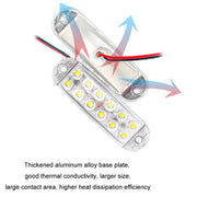 6pcs 12-Bead LED Flashing Warning Lights Motorcycle RV Signal Lights(Yellow Light)