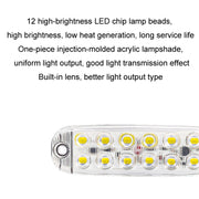 6pcs 12-Bead LED Flashing Warning Lights Motorcycle RV Signal Lights(Yellow Light)