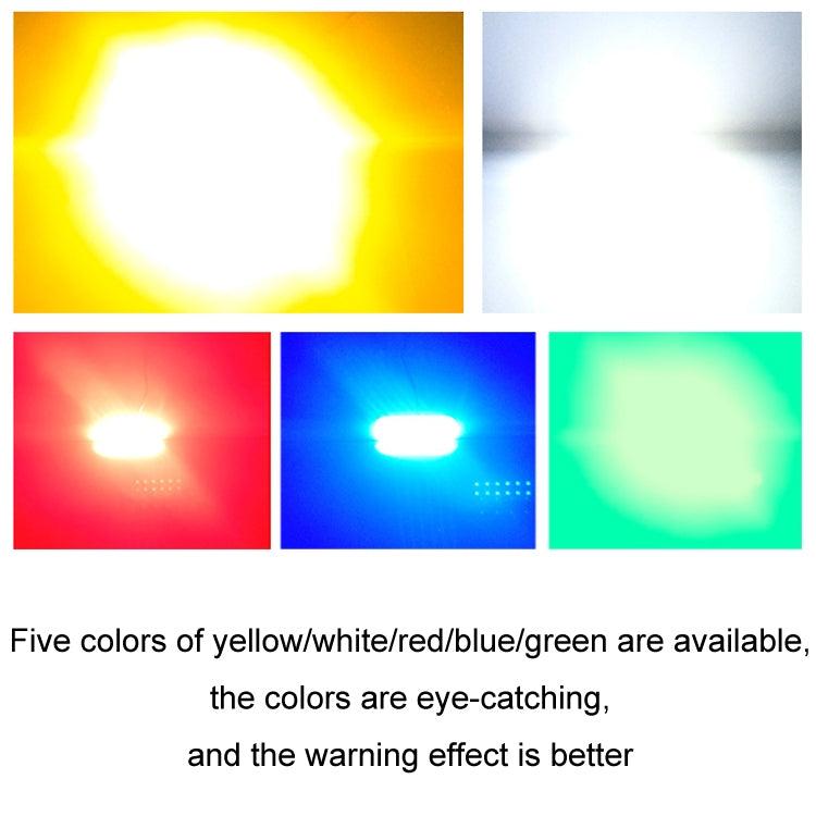6pcs 12-Bead LED Flashing Warning Lights Motorcycle RV Signal Lights(Yellow Light)
