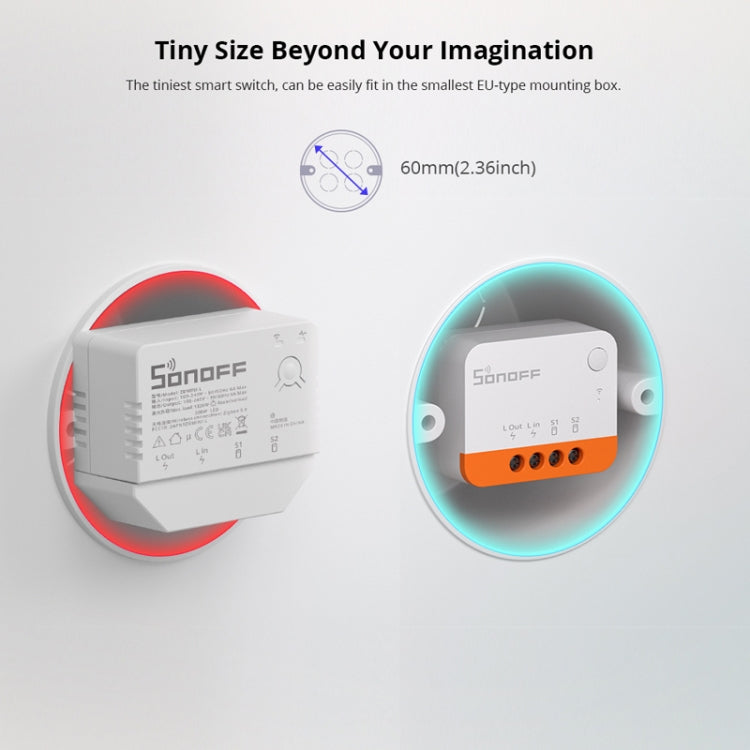 SONOFF ZBMINI L2 Single Fire Dual Control Intelligent On/Off Switch Module Cell Phone Remote Voice Control Switch