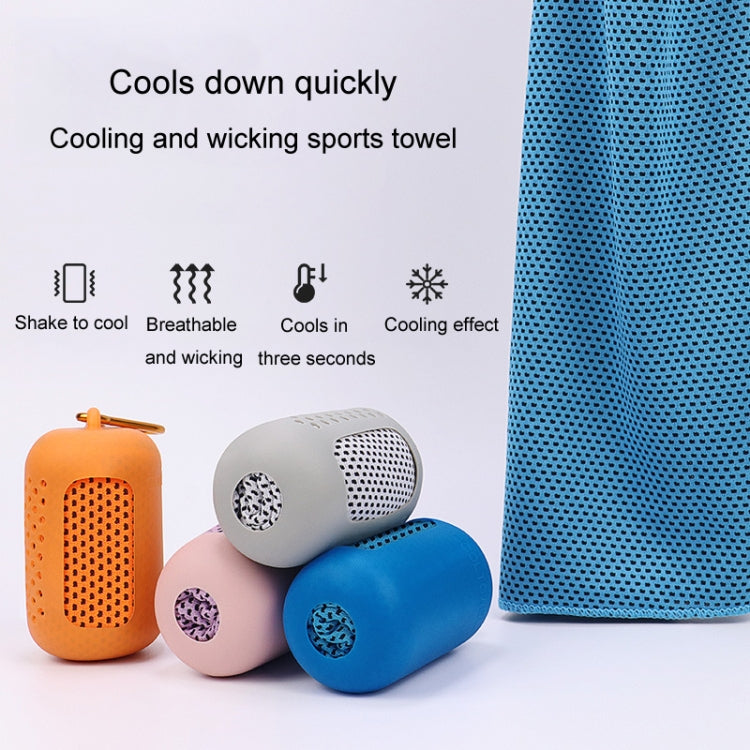 Sports Towel Set Travel Portable Quick Dry Cold Feeling Towel With Silicone Sleeve Storage Bag, Size: 30x80cm(Orange) - Sports Towels by PMC TechLife | Online Shopping South Africa | PMC TechLife | Buy Now Pay Later Mobicred