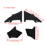 Front Wheel Fender Leather Lining for 03-17 Toyota Prado 2700 4000(Black)