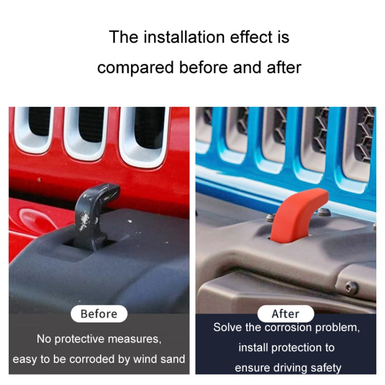 For 07-23 Jeep Wrangler JK/JL/JT Front Bumper Trailer Hook Cover(Red) - Towing Bars by PMC TechLife | Online Shopping South Africa | PMC TechLife | Buy Now Pay Later Mobicred