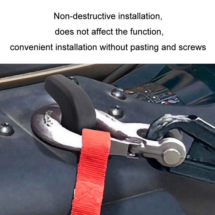 For 07-23 Jeep Wrangler JK/JL/JT Front Bumper Trailer Hook Cover(Black) - Towing Bars by PMC TechLife | Online Shopping South Africa | PMC TechLife | Buy Now Pay Later Mobicred