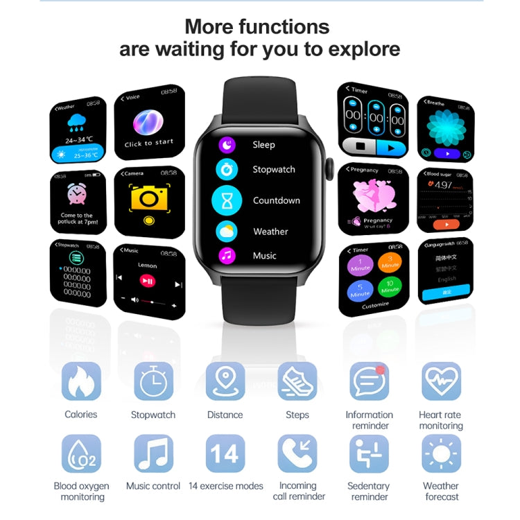 T12Pro 1.85-inch IP67 Waterproof Sports Health Monitoring Bluetooth Call Smart Watch(Pink) - Smart Watches by PMC TechLife | Online Shopping South Africa | PMC TechLife | Buy Now Pay Later Mobicred