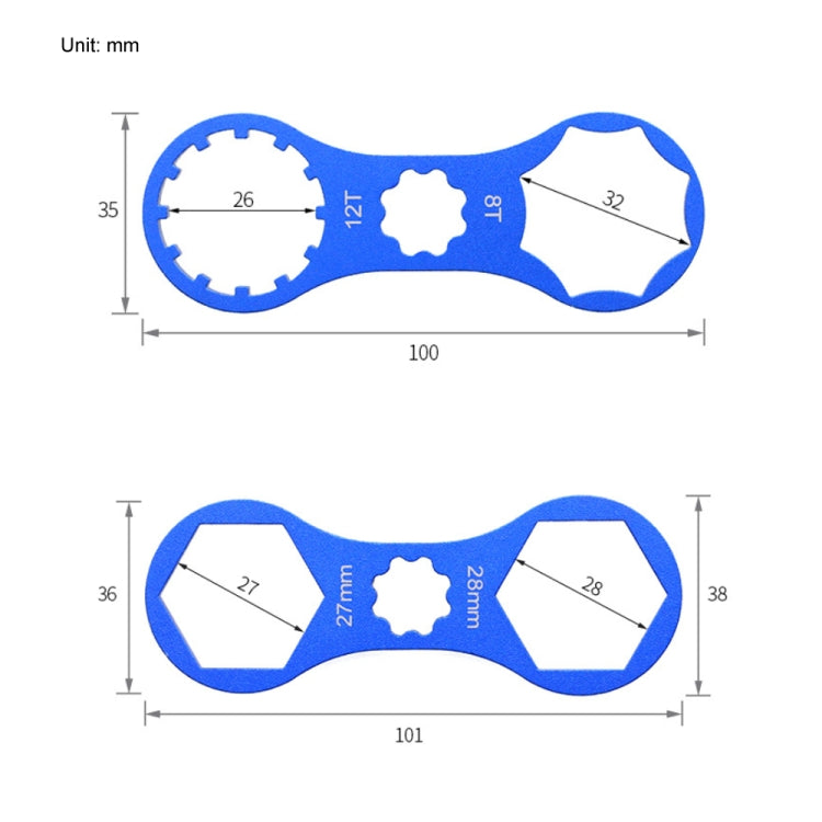Mountain Bike Fork Crown Wrench Shock Absorber Cover Removal Tool(B) - Maintenance tools by PMc TechLife | Online Shopping South Africa | PMc TechLife | Buy Now Pay Later Mobicred