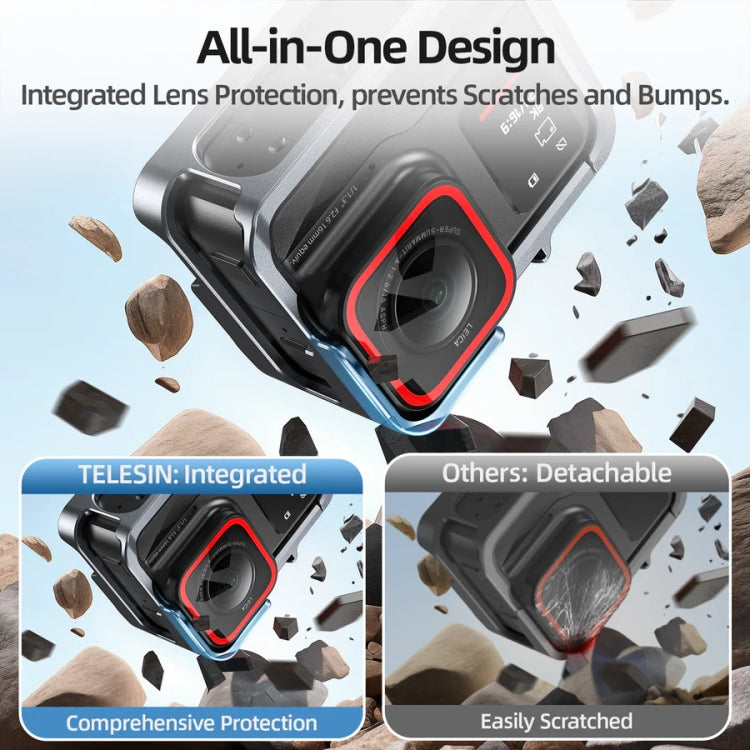 For Insta 360 Ace / Ace Pro TELESIN S6-FMS-02 Vertical Shot Quick Release Metal Rabbit Cage Body Protection Accessories - free shipping - PMC TechLife - Order now!