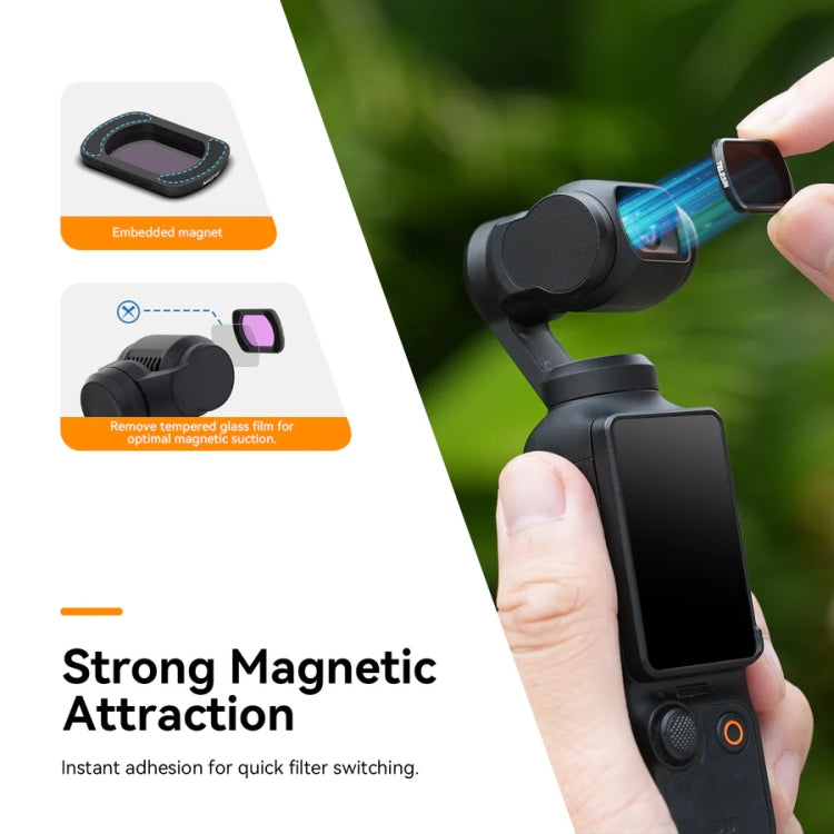 For DJI Pocket 3 TELESIN S5-FLT-03 Magnetic Suction Filter Set CPL+ND16+ND64+ND256 - free shipping - PMC Jewellery - Order now!