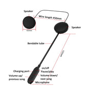 Bluetooth 5.3 Motorcycle Helmet Headset Stereo Intelligent Noise Reduction Riding Headphone