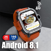 LOKMAT APPLLP 4 MAX 2.02-inch Android 8.1 Full Network Wifi Card Bluetooth Smart Watch(Silver)