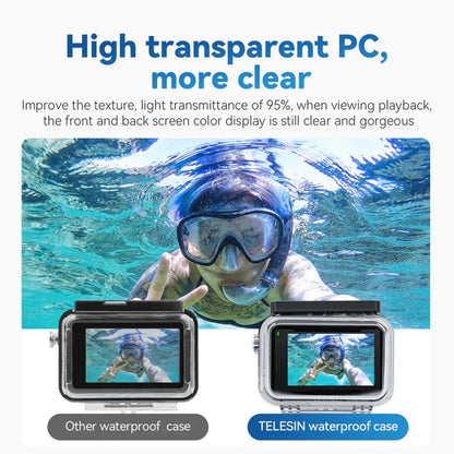 For DJI Osmo Action 3 / 4 TELESIN OA-WTP-003 45m Waterproof Shell Sealed Diving Case - Case & Bags by TELESIN | Online Shopping South Africa | PMC Jewellery | Buy Now Pay Later Mobicred
