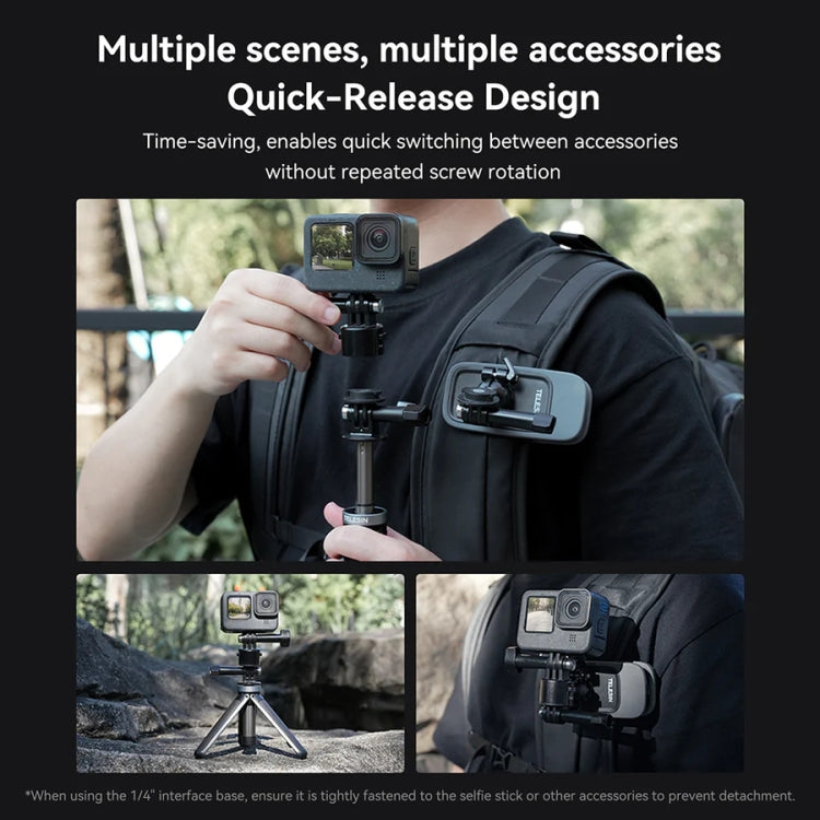 TELESIN CQM-001 Universal Magnetic Quick Release Adapter Kit For Sports Cameras(Black) - free shipping - PMC Jewellery - Order now!